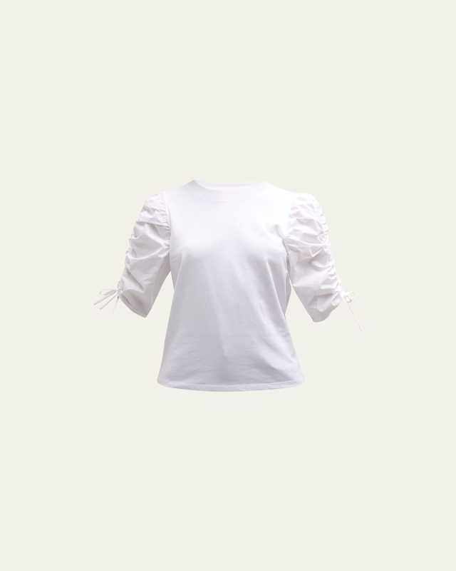 Ruched-Sleeve T